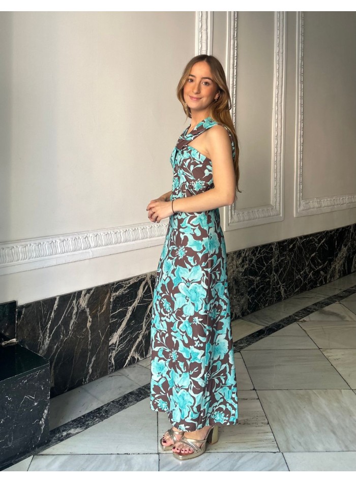 vestido midi con estampado floral laurenlynnlondon 1